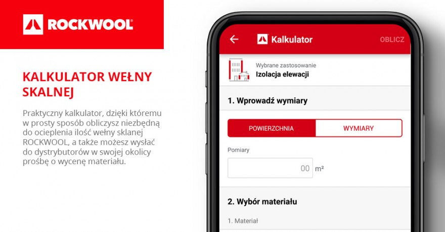 Kalkulator wełny skalnej ROCKWOOL